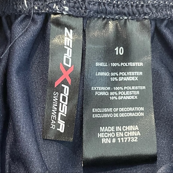 ZEROXPOSUR Blue Brief Lined Swim Shorts Size 10 - Picture 4 of 9